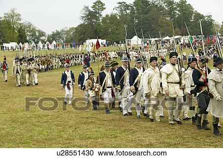The 225th Anniversary of the Victory at Yorktown, a reenactment of the siege of Yorktown, where General George Washington commanded 17, 600 American troops and French Comte de Rochambeau lead 5500 French troops, together defeating General Lord Cornwallis, View Large Photo Image Stock Image - The 225th Anniversary of the Victory at Yorktown, a reenactment of the siege of Yorktown, where General George Washington commanded 17, 600 American troops and French Comte de Rochambeau lead 5500 French troops, together defeating General Lord Cornwallis, . Fotosearch