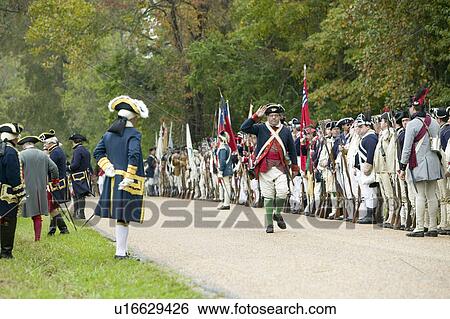 The 225th Anniversary of the Victory at Yorktown, a reenactment of the siege of Yorktown, where General George Washington commanded 17, 600 American troops and French Comte de Rochambeau lead 5500 French troops, together defeating General Lord Cornwallis, View Large Photo Image Stock Photograph - The 225th Anniversary of the Victory at Yorktown, a reenactment of the siege of Yorktown, where General George Washington commanded 17, 600 American troops and French Comte de Rochambeau lead 5500 French troops, together defeating General Lord Cornwallis, . Fotosearch