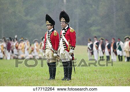 The 23rd Royal Welch Fusiliers at the 225th Anniversary of the Victory at Yorktown, a reenactment of the siege of Yorktown, where General George Washington commanded 17, 600 American troops and French Comte de Rochambeau lead 5500 French troops, together d View Large Photo Image Picture - The 23rd Royal Welch Fusiliers at the 225th Anniversary of the Victory at Yorktown, a reenactment of the siege of Yorktown, where General George Washington commanded 17, 600 American troops and French Comte de Rochambeau lead 5500 French troops, together d. Fotosearch