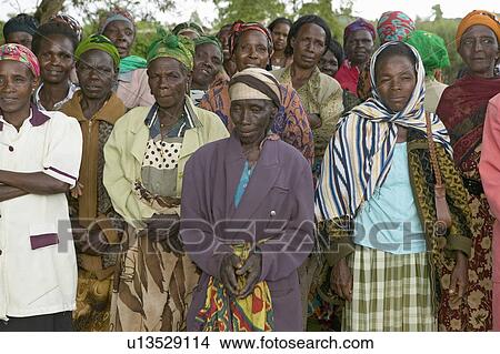 Picture - Women without Husbands" women who have been ostracized from society or who have lost their husbands and only have themselves as a group to look after each other in Meru, Kenya, Africa. Fotosearch