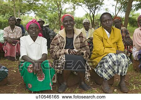 Stock Photography - Women without Husbands" women who have been ostracized from society or who have lost their husbands and only have themselves as a group to look after each other in Meru, Kenya, Africa. Fotosearch