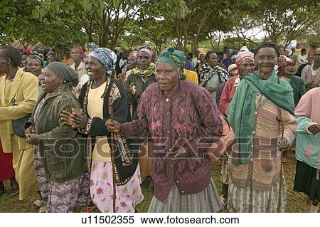 Stock Photography - Women without Husbands" women who have been ostracized from society or who have lost their husbands and only have themselves as a group to look after each other in Meru, Kenya, Africa. Fotosearch