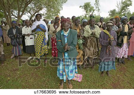 Stock Photography - Women without Husbands" women who have been ostracized from society or who have lost their husbands and only have themselves as a group to look after each other in Meru, Kenya, Africa. Fotosearch