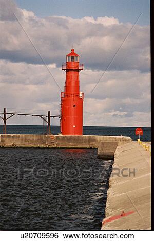lighthouse located at AlgomaNPierhead, Washington, United States View Large Photo Image Stock Photograph - lighthouse located at AlgomaNPierhead, Washington, United States. Fotosearch