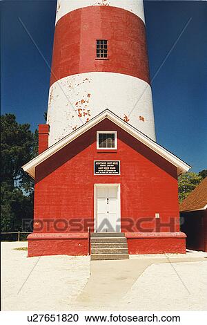 Stock Image - lighthouse located at Assateague, Virginia. Fotosearch