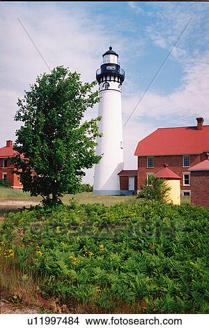 lighthouse located at AuSable, Michigan, United States View Large Photo Image Picture - lighthouse located at AuSable, Michigan, United States. Fotosearch
