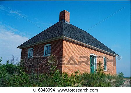 Picture - lighthouse located at AuSable, Michigan, United States. Fotosearch