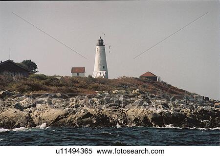 Stock Photography - lighthouse located at Bakers Island, Massachusetts, United States. Fotosearch