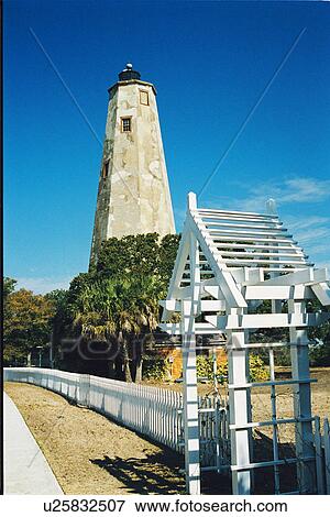 Stock Photo - lighthouse located at BaldHead, North Carolina, United States. Fotosearch