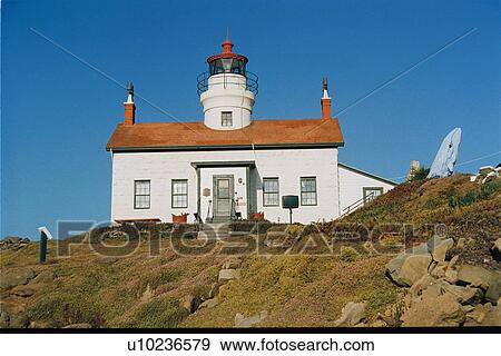 lighthouse located at Battery Point, California, United States View Large Photo Image Stock Photo - lighthouse located at Battery Point, California, United States. Fotosearch