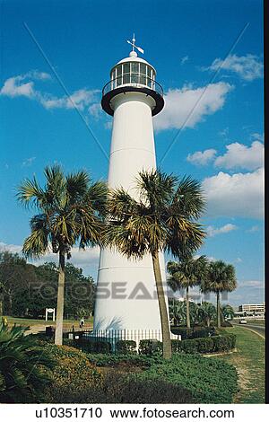 lighthouse located at Biloxi, Mississippi, United States View Large Photo Image Stock Image - lighthouse located at Biloxi, Mississippi, United States. Fotosearch