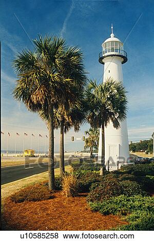 lighthouse located at Biloxi, Mississippi, United States View Large Photo Image Stock Photo - lighthouse located at Biloxi, Mississippi, United States. Fotosearch