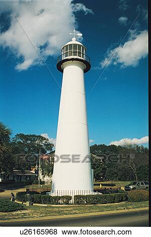 lighthouse located at Biloxi, Mississippi, United States View Large Photo Image Stock Photo - lighthouse located at Biloxi, Mississippi, United States. Fotosearch