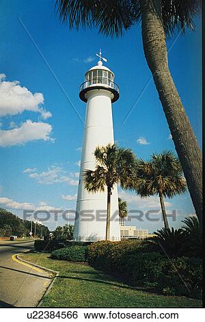 Stock Photograph - lighthouse located at Biloxi, Mississippi, United States. Fotosearch