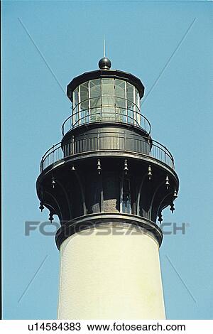 Stock Image - lighthouse located at Bodie Island, North Carolina, United States. Fotosearch