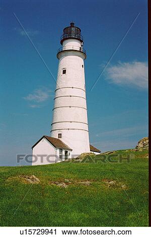 Stock Image - lighthouse located at BostonLight, Massachusetts, United States. Fotosearch