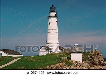 Stock Photography - lighthouse located at BostonLight, Massachusetts, United States. Fotosearch