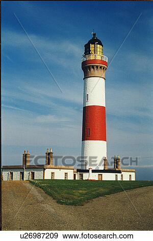 Stock Photo - lighthouse located at BuchanNess, Scotland. Fotosearch
