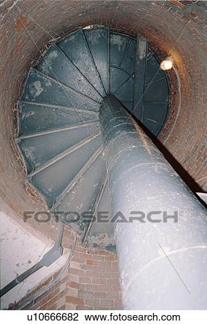 Stock Image - lighthouse located at Burnt Island, Maine, United States. Fotosearch