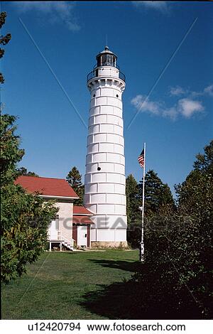 lighthouse located at Cana Island, Washington, United States View Large Photo Image Picture - lighthouse located at Cana Island, Washington, United States. Fotosearch