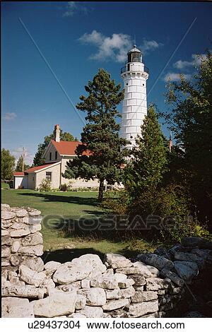 lighthouse located at Cana Island, Washington, United States View Large Photo Image Picture - lighthouse located at Cana Island, Washington, United States. Fotosearch