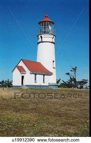 Stock Image - lighthouse located at Cape Blanco, Oregon, United States. Fotosearch