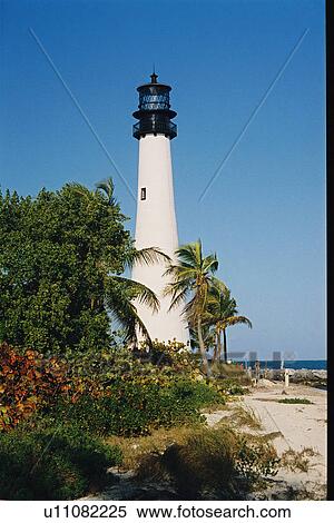Stock Photography - lighthouse located at Cape Florida, Florida, United States. Fotosearch