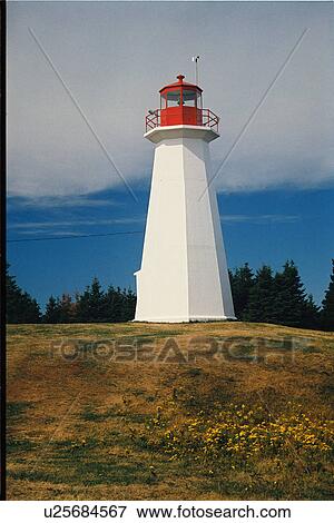 Stock Photo - lighthouse located at Cape George, Nova Scotia. Fotosearch