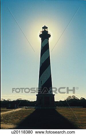 Stock Image - lighthouse located at Cape Hatteras, North Carolina, United States. Fotosearch