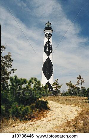 Stock Photograph - lighthouse located at Cape Lookout, North Carolina, United States. Fotosearch