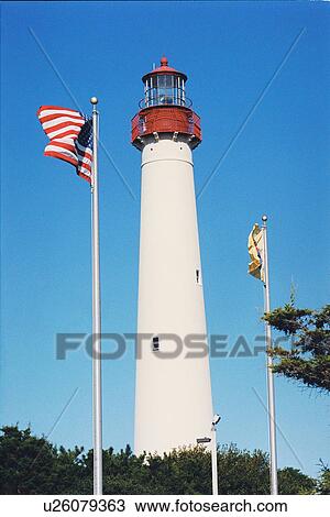 lighthouse located at Cape May, New Jersey, United States View Large Photo Image Stock Image - lighthouse located at Cape May, New Jersey, United States. Fotosearch