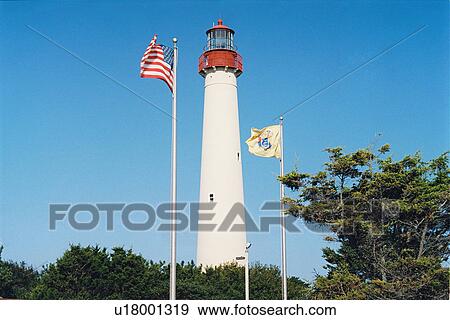 Stock Photo - lighthouse located at Cape May, New Jersey, United States. Fotosearch