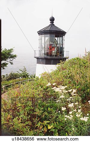 lighthouse located at Cape Meares, Oregon, United States View Large Photo Image Stock Photograph - lighthouse located at Cape Meares, Oregon, United States. Fotosearch