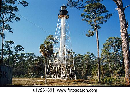Stock Image - lighthouse located at Cape SanBlas, Florida, United States. Fotosearch