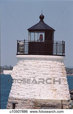 Stock Photograph - lighthouse located at CastleHill, Rhode Island, United States. Fotosearch