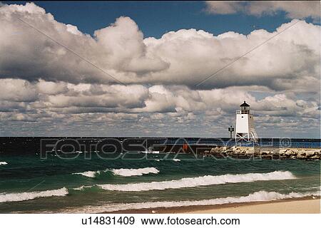 lighthouse located at CharlevoixSPr, Michigan, United States View Large Photo Image Stock Photo - lighthouse located at CharlevoixSPr, Michigan, United States. Fotosearch