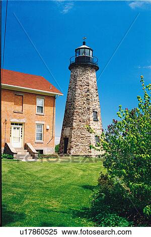 lighthouse located at CharlotteGenesee, New York, United States View Large Photo Image Stock Photography - lighthouse located at CharlotteGenesee, New York, United States. Fotosearch