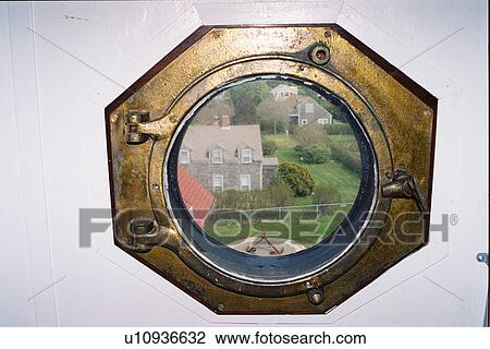 Stock Image - lighthouse located at Chatham, Massachusetts, United States. Fotosearch
