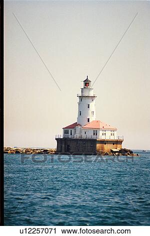lighthouse located at Chicago Harbor, Illinois, United States View Large Photo Image Stock Image - lighthouse located at Chicago Harbor, Illinois, United States. Fotosearch