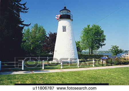 Stock Photo - lighthouse located at Concord Point, Maryland, United States. Fotosearch