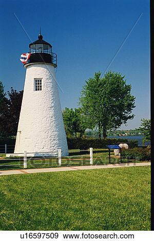 Stock Photo - lighthouse located at Concord Point, Maryland, United States. Fotosearch