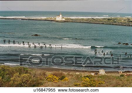 Stock Photography - lighthouse located at Coquille River, Oregon, United States. Fotosearch