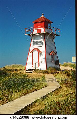 Stock Photo - lighthouse located at CoveheadHbr, PEI. Fotosearch