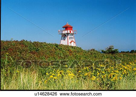 Stock Photograph - lighthouse located at CoveheadHbr, PEI. Fotosearch