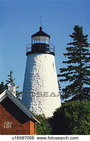 lighthouse located at DiceHead, Maine, United States View Large Photo Image Stock Photo - lighthouse located at DiceHead, Maine, United States. Fotosearch
