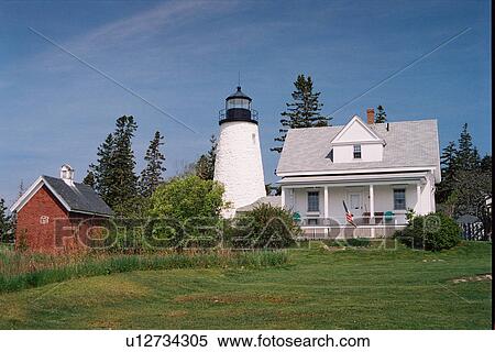lighthouse located at DiceHead, Maine, United States View Large Photo Image Stock Photography - lighthouse located at DiceHead, Maine, United States. Fotosearch