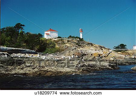 lighthouse located at Discovery Island, British Columbia, Canada View Large Photo Image Picture - lighthouse located at Discovery Island, British Columbia, Canada. Fotosearch