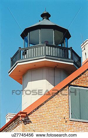 Stock Photograph - lighthouse located at East Point, New Jersey, United States. Fotosearch