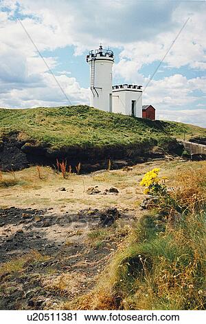 Stock Image - lighthouse located at ElieNess, Scotland. Fotosearch