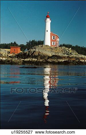 Stock Photo - lighthouse located at Fisgard Island, British Columbia, Canada. Fotosearch